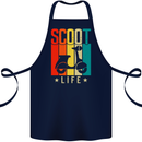 Scoot Life Scooter Motorcycle Cotton Apron 100% Organic Navy Blue