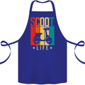 Scoot Life Scooter Motorcycle Cotton Apron 100% Organic Royal Blue