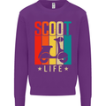 Scoot Life Scooter Motorcycle Kids Sweatshirt Jumper Purple