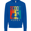 Scoot Life Scooter Motorcycle Kids Sweatshirt Jumper Royal Blue