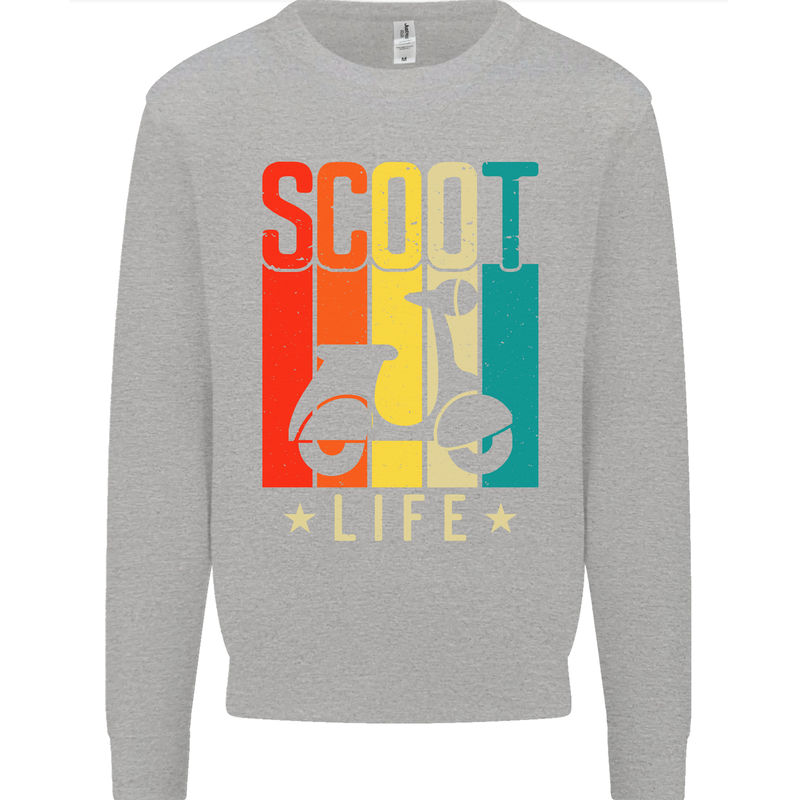 Scoot Life Scooter Motorcycle Kids Sweatshirt Jumper Sports Grey