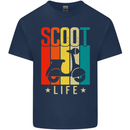 Scoot Life Scooter Motorcycle Kids T-Shirt Childrens Navy Blue