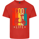 Scoot Life Scooter Motorcycle Kids T-Shirt Childrens Red