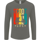 Scoot Life Scooter Motorcycle Mens Long Sleeve T-Shirt Charcoal
