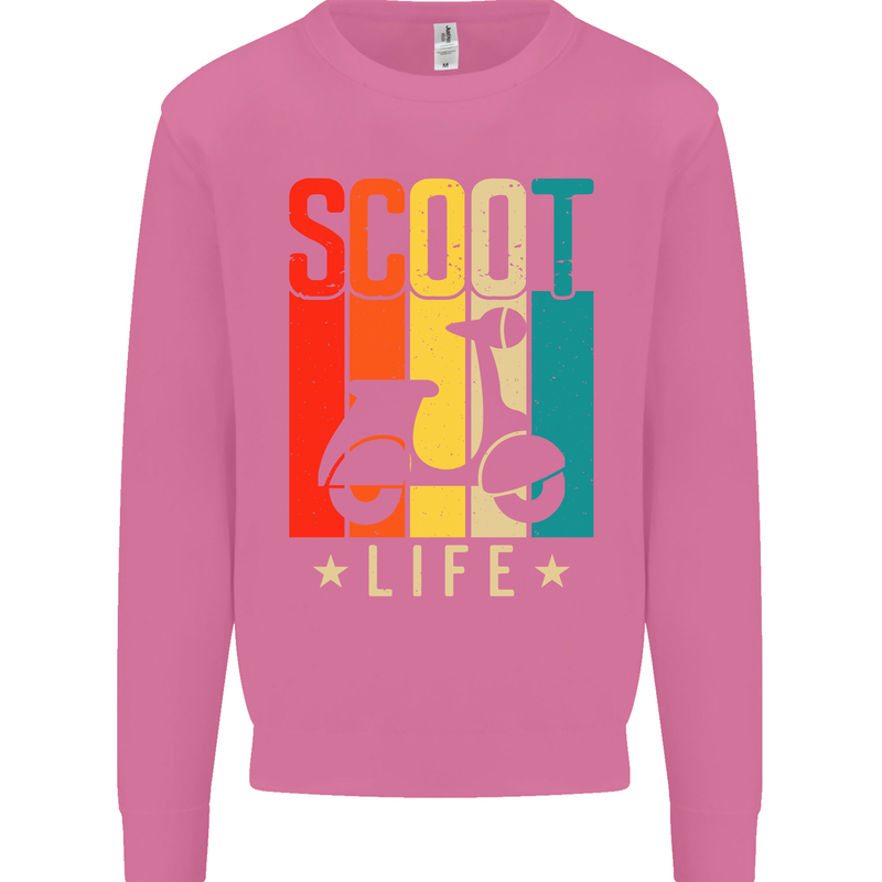 Scoot Life Scooter Motorcycle Mens Sweatshirt Jumper Azalea