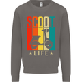 Scoot Life Scooter Motorcycle Mens Sweatshirt Jumper Charcoal