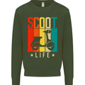 Scoot Life Scooter Motorcycle Mens Sweatshirt Jumper Forest Green