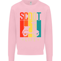 Scoot Life Scooter Motorcycle Mens Sweatshirt Jumper Light Pink
