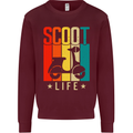 Scoot Life Scooter Motorcycle Mens Sweatshirt Jumper Maroon