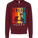 Scoot Life Scooter Motorcycle Mens Sweatshirt Jumper Maroon