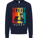 Scoot Life Scooter Motorcycle Mens Sweatshirt Jumper Navy Blue