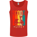 Scoot Life Scooter Motorcycle Mens Vest Tank Top Red