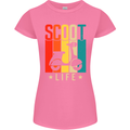 Scoot Life Scooter Motorcycle Womens Petite Cut T-Shirt Azalea