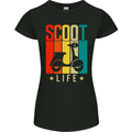 Scoot Life Scooter Motorcycle Womens Petite Cut T-Shirt Black