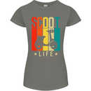 Scoot Life Scooter Motorcycle Womens Petite Cut T-Shirt Charcoal