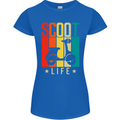 Scoot Life Scooter Motorcycle Womens Petite Cut T-Shirt Royal Blue