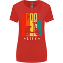 Scoot Life Scooter Motorcycle Womens Wider Cut T-Shirt Red