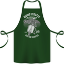 Scooter Club Motorbike Motorcycle Skull Cotton Apron 100% Organic Forest Green