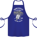 Scooter Club Motorbike Motorcycle Skull Cotton Apron 100% Organic Royal Blue