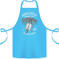 Scooter Club Motorbike Motorcycle Skull Cotton Apron 100% Organic Turquoise