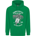 Scooter Club Motorbike Motorcycle Skull Mens 80% Cotton Hoodie Irish Green
