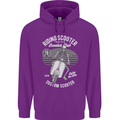 Scooter Club Motorbike Motorcycle Skull Mens 80% Cotton Hoodie Purple