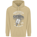 Scooter Club Motorbike Motorcycle Skull Mens 80% Cotton Hoodie Sand