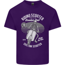 Scooter Club Motorbike Motorcycle Skull Mens Cotton T-Shirt Tee Top Purple