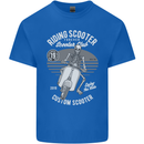 Scooter Club Motorbike Motorcycle Skull Mens Cotton T-Shirt Tee Top Royal Blue