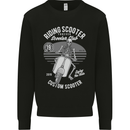 Scooter Club Motorbike Motorcycle Skull Mens Sweatshirt Jumper Black