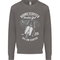 Scooter Club Motorbike Motorcycle Skull Mens Sweatshirt Jumper Charcoal