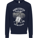 Scooter Club Motorbike Motorcycle Skull Mens Sweatshirt Jumper Navy Blue
