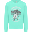 Scooter Club Motorbike Motorcycle Skull Mens Sweatshirt Jumper Peppermint