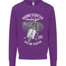 Scooter Club Motorbike Motorcycle Skull Mens Sweatshirt Jumper Purple