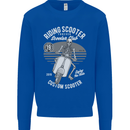 Scooter Club Motorbike Motorcycle Skull Mens Sweatshirt Jumper Royal Blue
