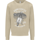 Scooter Club Motorbike Motorcycle Skull Mens Sweatshirt Jumper Sand