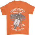 Scooter Club Motorbike Motorcycle Skull Mens T-Shirt Cotton Gildan Orange