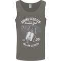 Scooter Club Motorbike Motorcycle Skull Mens Vest Tank Top Charcoal