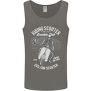 Scooter Club Motorbike Motorcycle Skull Mens Vest Tank Top Charcoal