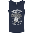 Scooter Club Motorbike Motorcycle Skull Mens Vest Tank Top Navy Blue