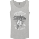 Scooter Club Motorbike Motorcycle Skull Mens Vest Tank Top Sports Grey