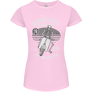 Scooter Club Motorbike Motorcycle Skull Womens Petite Cut T-Shirt Light Pink