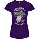 Scooter Club Motorbike Motorcycle Skull Womens Petite Cut T-Shirt Purple