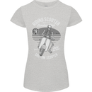 Scooter Club Motorbike Motorcycle Skull Womens Petite Cut T-Shirt Sports Grey
