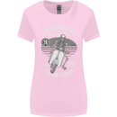 Scooter Club Motorbike Motorcycle Skull Womens Wider Cut T-Shirt Light Pink