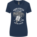 Scooter Club Motorbike Motorcycle Skull Womens Wider Cut T-Shirt Navy Blue