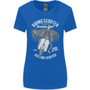 Scooter Club Motorbike Motorcycle Skull Womens Wider Cut T-Shirt Royal Blue