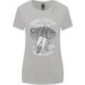 Scooter Club Motorbike Motorcycle Skull Womens Wider Cut T-Shirt Sports Grey