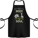 Scooter Four Wheels Move the Body Funny Cotton Apron 100% Organic Black