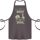 Scooter Four Wheels Move the Body Funny Cotton Apron 100% Organic Dark Grey